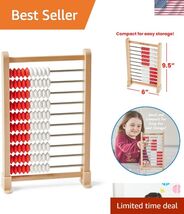 Mini 100 Bead Wooden Rekenrek, Abacus for Kids Math, Math Manipulatives ... - $117.85