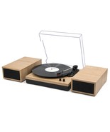 Wireless Vinyl Record Player With External Speakers, 3-Speed Belt-Drive ... - £81.52 GBP