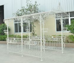 A Long Metal Garden Gazebo Archway with Planters and Baskets Georgia 2019&quot; (Anti - £4,827.94 GBP