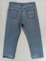 Ruff Hewn Men&#39;s Retro Distressed Blue Denim Jeans 100% Cotton Size 36&quot;W x 29&quot;L - £11.38 GBP