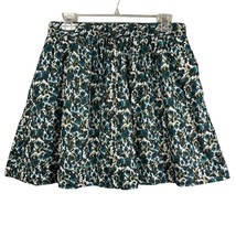 Gap Skirt Size Medium Blue Green Floral Short Lined Elastic Pull On Cottagecore - £5.50 GBP