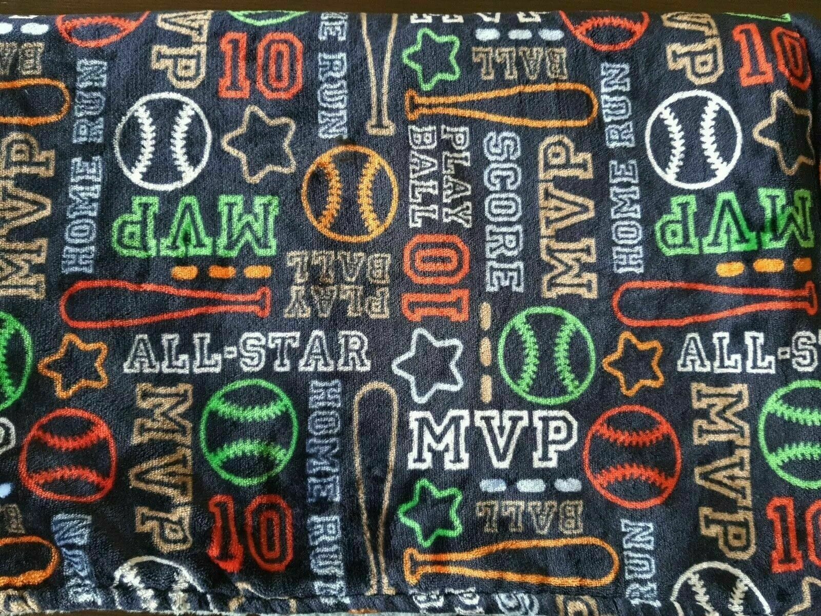 Okie Dokie Blue Plush Baseball MVP Baby Blanket Sports Security Lovey Rare - $79.19