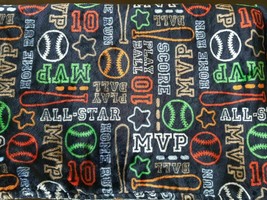 Okie Dokie Blue Plush Baseball MVP Baby Blanket Sports Security Lovey Rare - £62.31 GBP