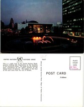 New York(NY) United Nations Headquarters Secretariat Plaza Fountain VTG Postcard - £7.50 GBP