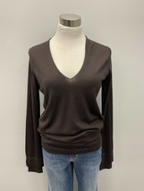 Strenesse vneck wool sweater in Espresso - size 6 - $189.09