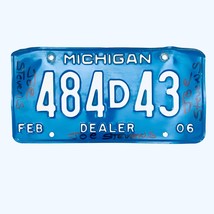 2006 United States Michigan Base Dealer License Plate 484D43 - £13.15 GBP