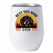 Dachshund Dogs Tumbler 12oz Gift Best Dog Mom Ever White Tumblers Stainless - £18.11 GBP