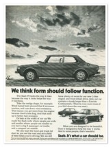 Print Ad Saab 99 Form Should Follow Function Vintage 1973 Advertisement - £7.62 GBP