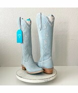 Lane SWEET MEMORIES Knee High Womens Cowboy Boots 5.5 Light Blue Cowgirl... - $292.05