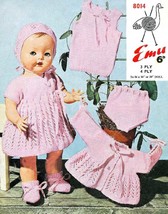 Vintage knitting pattern for baby dolls/reborns. Emu 8014. PDF - £1.69 GBP