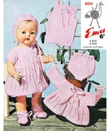 Vintage knitting pattern for baby dolls/reborns. Emu 8014. PDF - £1.69 GBP