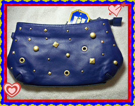 Victoria&#39;s Secret Fashion Dream Angels Heavenly Blue Stud Wristlet Cosmetic Bag - £11.95 GBP