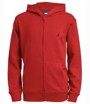 Nautica Little Boys Wilson Full-Zip Fleece Hoodie Red Size Medium(5) Regular NWT - £15.50 GBP