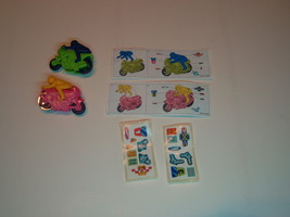 Kinder - K04 80A&B Motorcycles - complete set + 2 papers + 2 stickers - surprise - $2.50