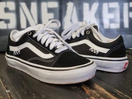 Vans Old Skool Black/White Skateboard Shoes Youth Boy/Girl Left 3.5 Right 4 - $32.73