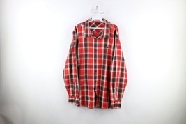 Vintage Oakley Mens Size 2XL XXL O Logo Flannel Collared Button Shirt Red Plaid - £42.53 GBP