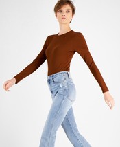 MSRP $29 And Now This Ribbed Crewneck Bodysuit Copper Size Small - $257.56 MXN