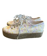 Superga x LoveShackFancy Pink Yellow Floral Sneakers Espadrille Shoes Si... - $102.34 CAD