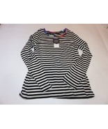 Splendid Girls Black Stripe Top Shirt 14 NWT - $18.65
