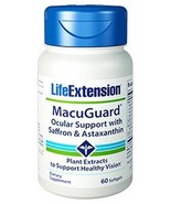 3 BOTTLES SALE Life Extension MacuGuard Ocular Support Astaxanthin 60 gels - £60.41 GBP