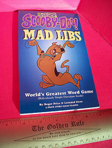 Scooby Doo Mad Libs Book Scooby Doo Cartoon Network World Greatest Word Game Fun - £3.72 GBP