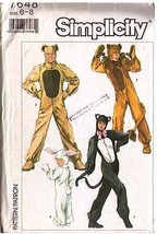 Vintage 1986 Child&#39;s ANIMAL COSTUMES Simplicity Pattern 7648 Size 6-8 - £9.43 GBP