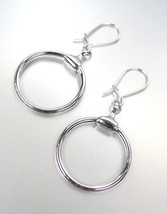 CHIC & ELEGANT! Designer Inspired Silver Plated Horsebit Ring Dangle Earrings - $18.99
