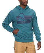 Marmot Men&#39;s Coastal Logo-Print Fleece Hoodie - Moon River Teal-XL - $646.89 MXN