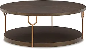 Signature Design by Ashley Brazburn Contemporary Round 42&quot; Coffee Table,... - £319.74 GBP