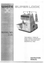 White 228 Super Lock manual instruction sewing machine Enlarged - $12.99