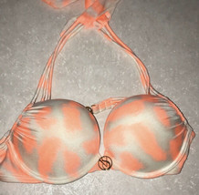 Victoria Secret 34A Add 2 Sizes Bombshell Pushup Halter Bikini Tie Dye - £60.96 GBP