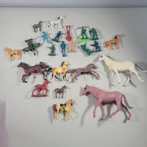 Army and Toy Horse Lot of Plastic Farm Toys and Military Various Colors ... - £11.74 GBP