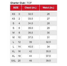 Charter Club Womens M Northern Lights Blue Textured Cotton Top NWT CC81 - £19.25 GBP
