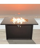 Steel Fire Pit Table: 42&quot;x25&quot;, Outdoor, w/Lid - $8,605.57 MXN