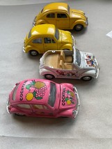 Vintage Lot Of (4) Cars. Vw Three Beetle&#39;s, One Convertible Beetle. Oval - £16.28 GBP