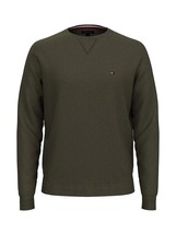 Tommy Hilfiger Men&#39;s Essential Crewneck Sweater Army Green XS B4HP - $24.95