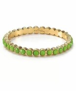 Lilly Pulitzer Green &amp; Gold Cute As A Button Bangle Bracelet - $471.03 MXN