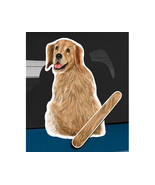 Golden Retriever dog rear window wiper wagging tail sticker - $12.99