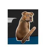 Pit bull dog rear window wiper wagging tail sticker - $12.99