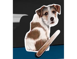 Jack Russell Terrier dog rear window wiper wagging tail sticker - £10.38 GBP