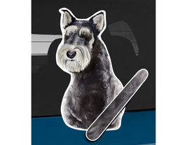 Schnauzer dog rear window wiper wagging tail sticker - £10.18 GBP