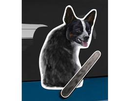 Australian Cattle dog rear window wiper wagging tail sticker - £10.40 GBP