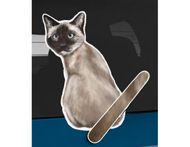 Siamese cat rear window wiper wagging tail sticker - £9.71 GBP