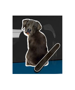 Black Lab dog rear window wiper wagging tail sticker - $12.99