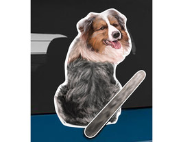 Australian Shepherd dog rear window wiper wagging tail sticker - £10.38 GBP