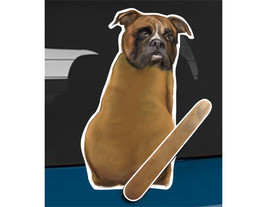 Boxer dog rear window wiper wagging tail sticker - £10.19 GBP