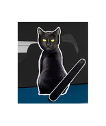 Black cat rear window wiper wagging tail sticker - $12.99