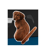 Daschund A dog rear window wiper wagging tail sticker - $12.99