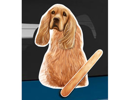 Cocker Spaniel dog rear window wiper wagging tail sticker - £10.22 GBP