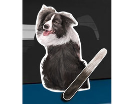 Border Collie dog rear window wiper wagging tail sticker - £10.37 GBP